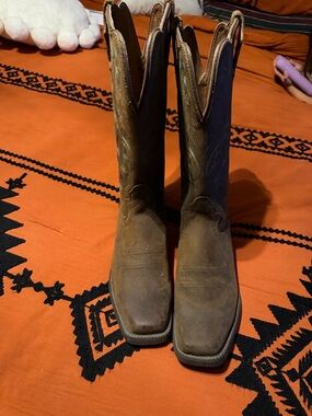 Justin Boots Brown Leather Western Cowboy Boots